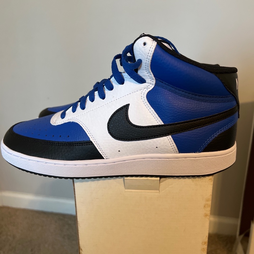 Nike Court vision mid blue/white/ black